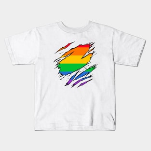 LGBTQI+ Superhero rainbow Kids T-Shirt